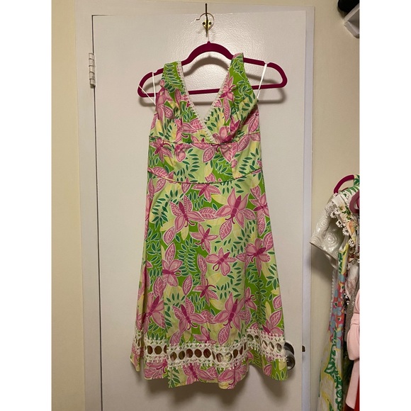 LILLY PULITZER Halter Dress Size 8 - Picture 2 of 4